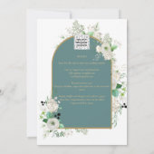 Elegante White Roses All-in-1 Wedding Einladung UA (Rückseite)