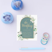 Elegante White Roses All-in-1 Wedding Einladung UA Flyer (Einzeln)