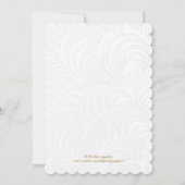 Elegante White Roses Einladung zur Hochzeit (Rückseite)