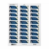 Elegante White Roses Lace Rustikale Rücksendeadres (Vorne)