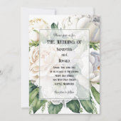 Elegante White Roses und Peonies Einladung zur Hoc (Vorderseite)