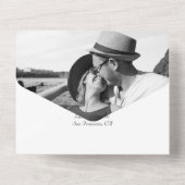 Elegante White Roses Wedding All In One Einladung (Rückseite)