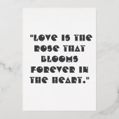 Elegante White Roses Wedding Folieneinladung (Rückseite)