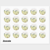 Elegante White Roses Wedding Stickers (Blatt)