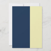 Elegante White & Royal Blue Spendenaktion Gala Einladung (Rückseite)