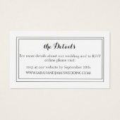 Elegante White Script Wedding Website Mini Card (Vorderseite)