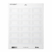 Elegante White/Silver Wedding Mailing-Adresse Adressaufkleber (Vorne)