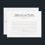 Elegante White/Silver Wedding Writable Advice Card Hinweiskarte<br><div class="desc">Diese bezaubernden, schriftlichen Advice Cards sind perfekte Ergänzung zu jeder Hochzeit. Gib diese Karten einfach an deine Gäste, zusammen mit den schönen Tips Sharpie Stiften. Ihre Gäste können sich dann alle Ratschläge für die neue Braut und den neuen Bräutigam notieren. Diese sind in einer Größe von 4, 25" x 5,...</div>