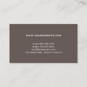 Elegante White Silverware Koch Bistro Business Car Visitenkarte (Rückseite)