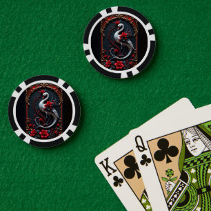 Elegante White Swan Hochzeitskollektion Pokerchips