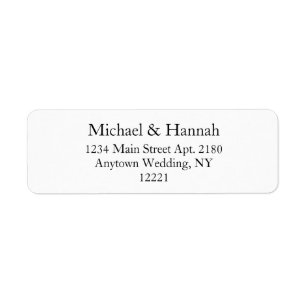 Elegante White Wedding Envelope Rücksendeadresse