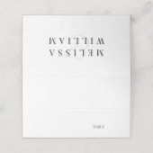 Elegante White Wedding Platzkarte (Außenseite Aufgefaltet)