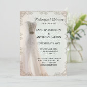 Elegante White Wedding Probe Einladung (Stehend Vorderseite)