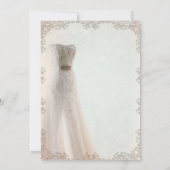 Elegante White Wedding Probe Einladung (Rückseite)