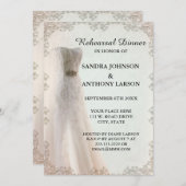 Elegante White Wedding Probe Einladung (Vorne/Hinten)