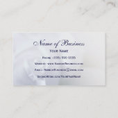 Elegante White Wedding Rose Feminine Visitenkarte (Rückseite)