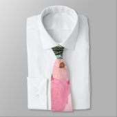 Elegante White Winter Floral & Gold Glitzer Dots Krawatte (Gebunden)