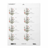 Elegante White Winter Watercolor Botanische Gesche (Vorne)