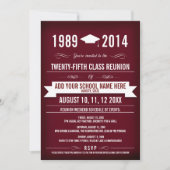 Elegante Wiedersehen-Einladungen der Roten Klasse Einladung (Vorderseite)