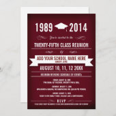 Elegante Wiedersehen-Einladungen der Roten Klasse Einladung (Vorne/Hinten)