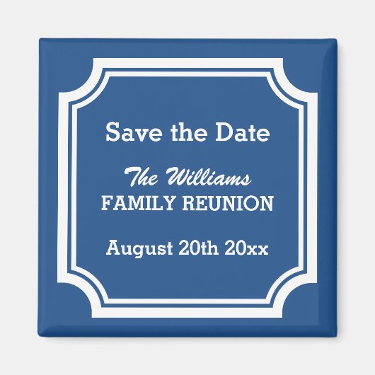 Elegante Wiedersehen Speichern Sie die Datums-Magn Magnet (Vorne)