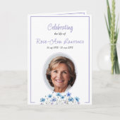 Elegante Wiesen-Blume-Beerdigung gefaltet Programm (Vorderseite)