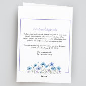 Elegante Wiesen-Blume-Beerdigung gefaltet Programm