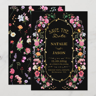 Elegante Wiesenhochzeit mit Wildblumen Frühlingsga Save The Date