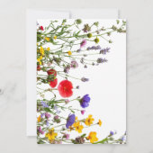 Elegante Wild Blume Blooming Garden Wedding Foto Save The Date (Rückseite)