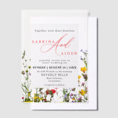 Elegante Wild Blume Blühende Gartenhochzeit Pergament Einladungen (Versetzt)