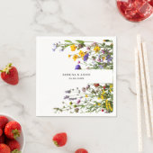 Elegante Wild Blume Blühende Gartenhochzeit Serviette (Beispiel)