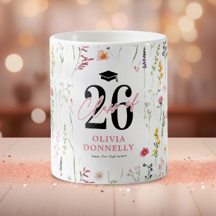Elegante Wildblume 2024 Graduate Kaffeetasse