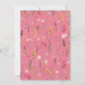 Elegante Wildblume 2025 Graduation Party Einladung (Rückseite)