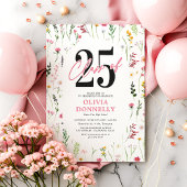 Elegante Wildblume 2025 Graduation Party Einladung