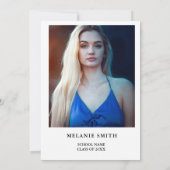 Elegante Wildblume Abschluss Ankündigung (Rückseite)