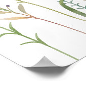 Elegante Wildblume Baby Dusche Willkommen Poster (Ecke)