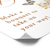 Elegante Wildblume Baby Shower Bloom Bar Poster (Ecke)