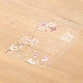 Elegante Wildblume Babydusche Acryleinladungen (Ablage )