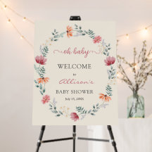 Elegante Wildblume Babydusche Pflegemittel Schaums