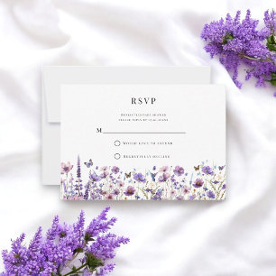 Elegante Wildblume Babydusche UAWG RSVP Karte