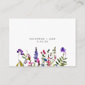 Elegante Wildblume Begleitkarte (Rückseite)