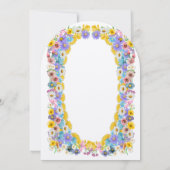 Elegante Wildblume Bellinzona Einladung (Rückseite)