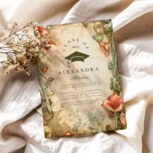 Elegante Wildblume Bloom Graduation Party