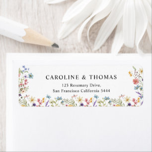 Elegante Wildblume Bloom Wedding Address