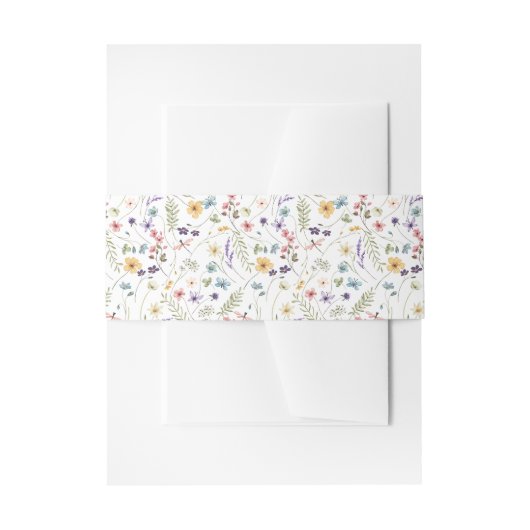 Elegante Wildblume Bloom Wedding Einladungsbanderole (Vorderseite Beispiel)