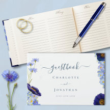 Elegante Wildblume Blue Wedding Guest