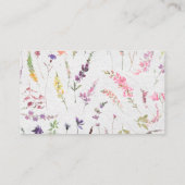 Elegante Wildblume Blumenbeete bitte Rezept mitbri Begleitkarte (Rückseite)