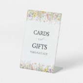 Elegante Wildblume Blumenbeete Brautparty Pedestal Sockelschild (Vorderseite)