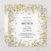Elegante Wildblume Blumenbrunch Einladung (Vorne/Hinten)