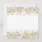 Elegante Wildblume Blumenbrunch Einladung (Rückseite)